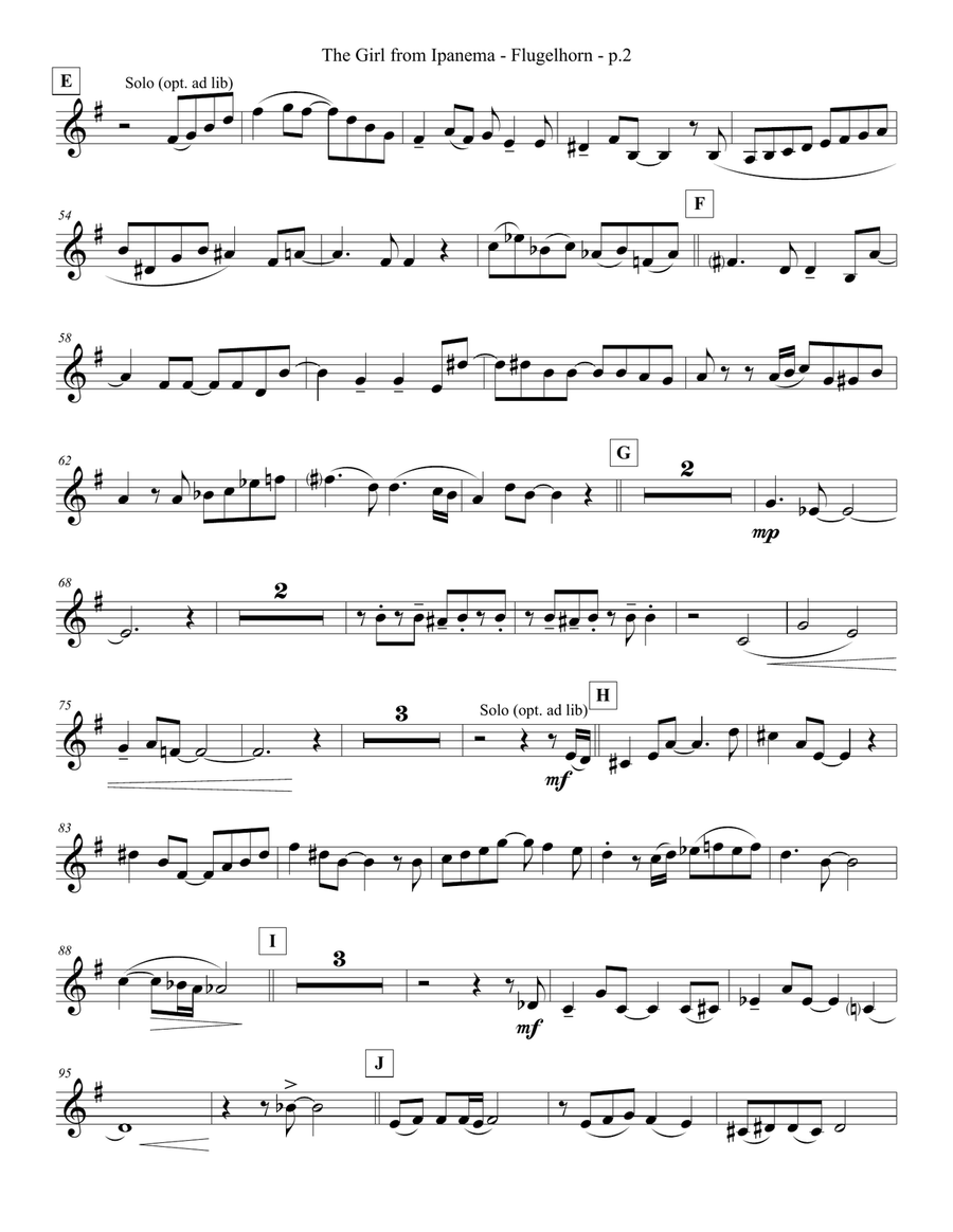 The Girl From Ipanema (Garota De Ipanema) Brass Ensemble scores gallery preview page 2