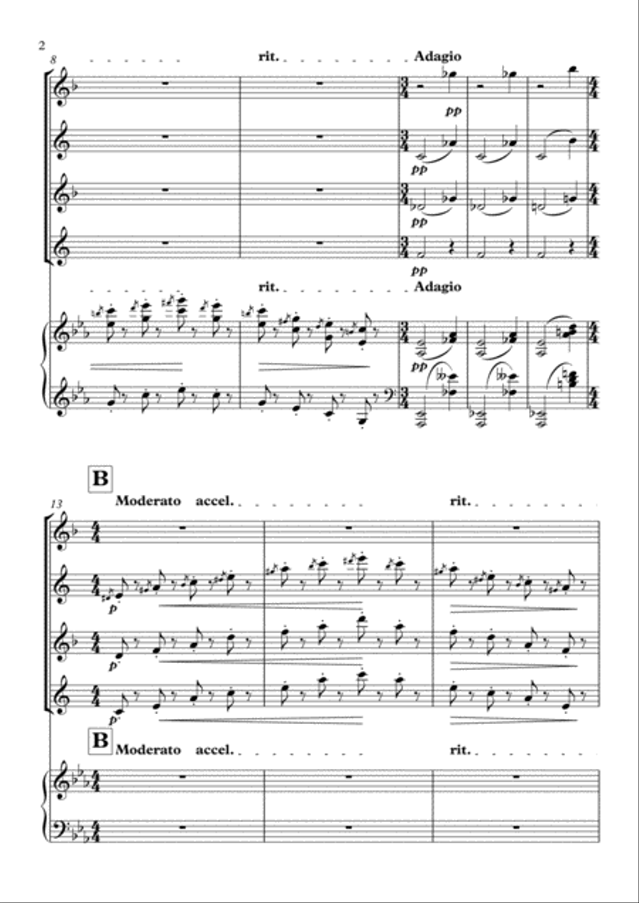 The Carnival of the Animals - 6. Kangaroos Small Ensemble scores gallery preview page 2