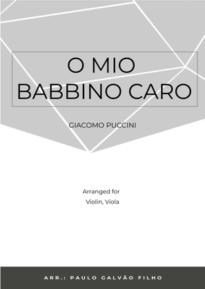 Book cover for O MIO BABBINO CARO - VIOLIN & VIOLA
