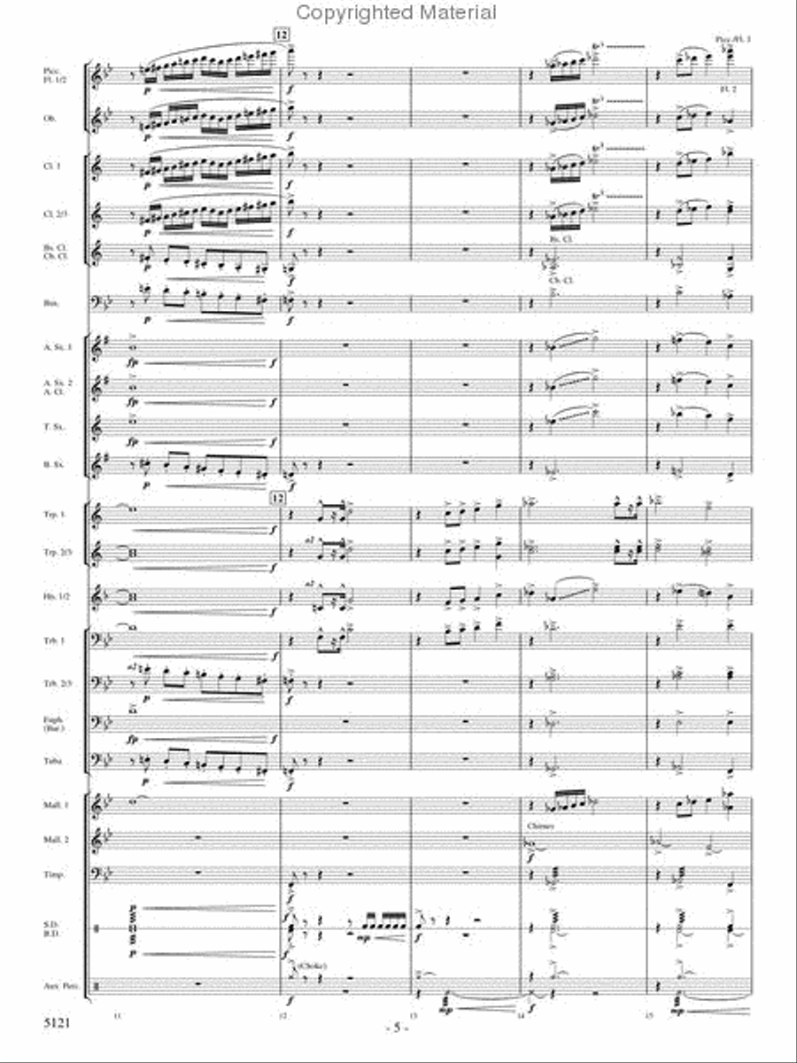 Rise of the Firebird Concert Band scores gallery preview page 4