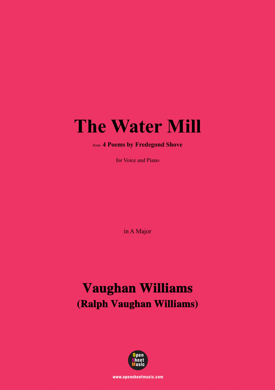 Vaughan Williams-The Water Mill(1925),,in A Major Voice scores gallery preview page 1