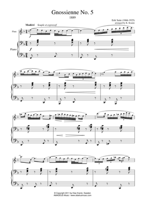 Gnossienne 5 for flute and piano