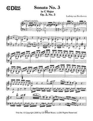 Book cover for Sonata No. 3 In C Major, Op. 2, No. 3