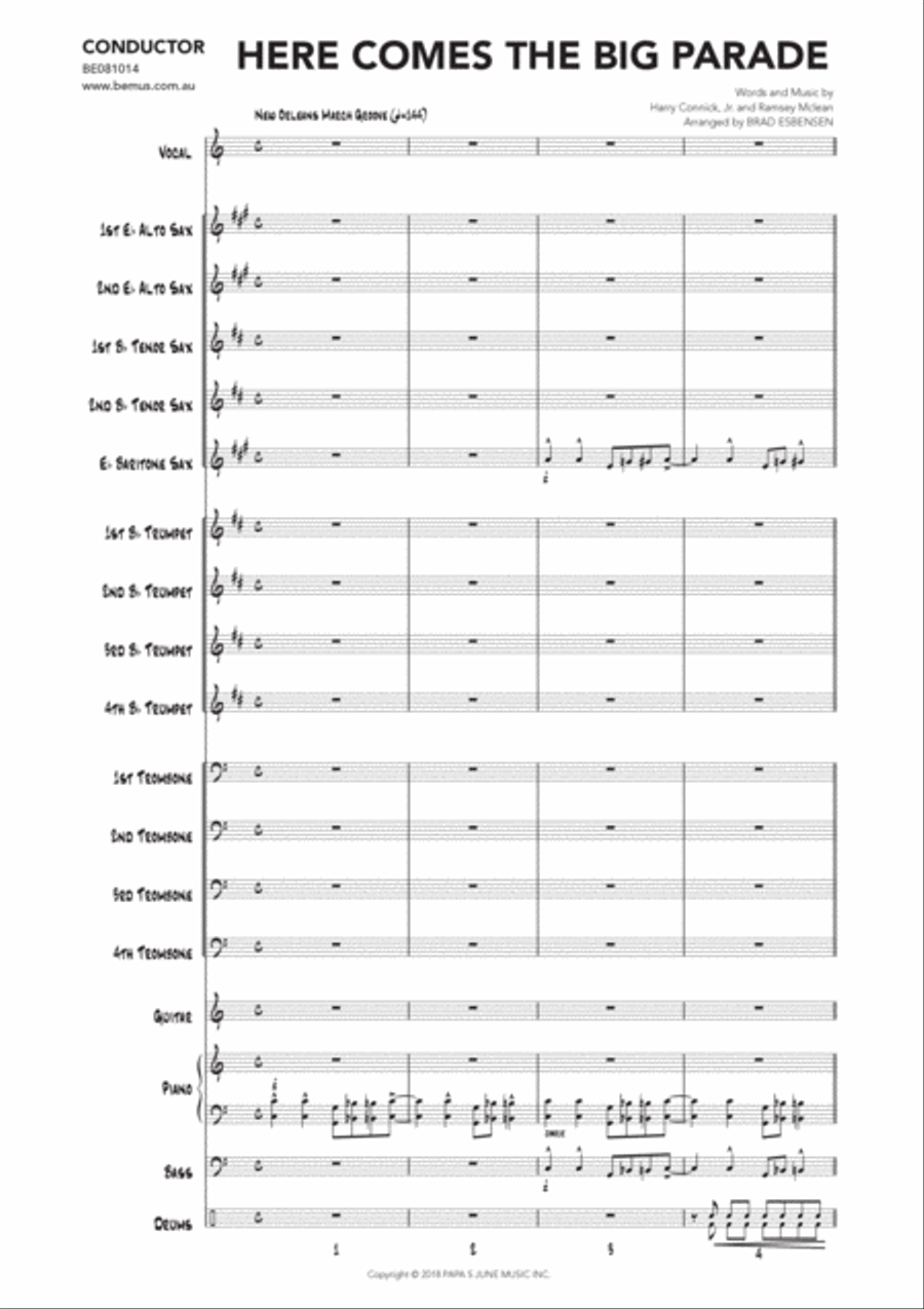 Here Comes The Big Parade Jazz Ensemble scores gallery preview page 3