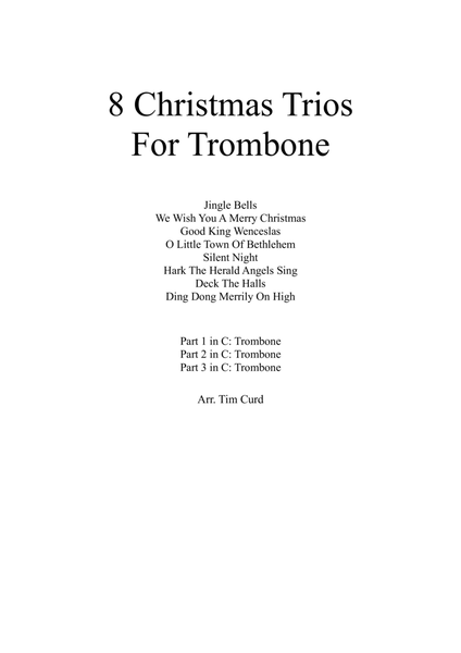 8 Christmas Trios for Trombone image number null