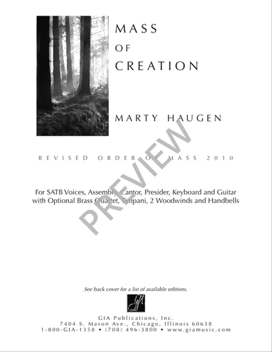 Mass of Creation (Full Score) 4-Part scores gallery preview page 3