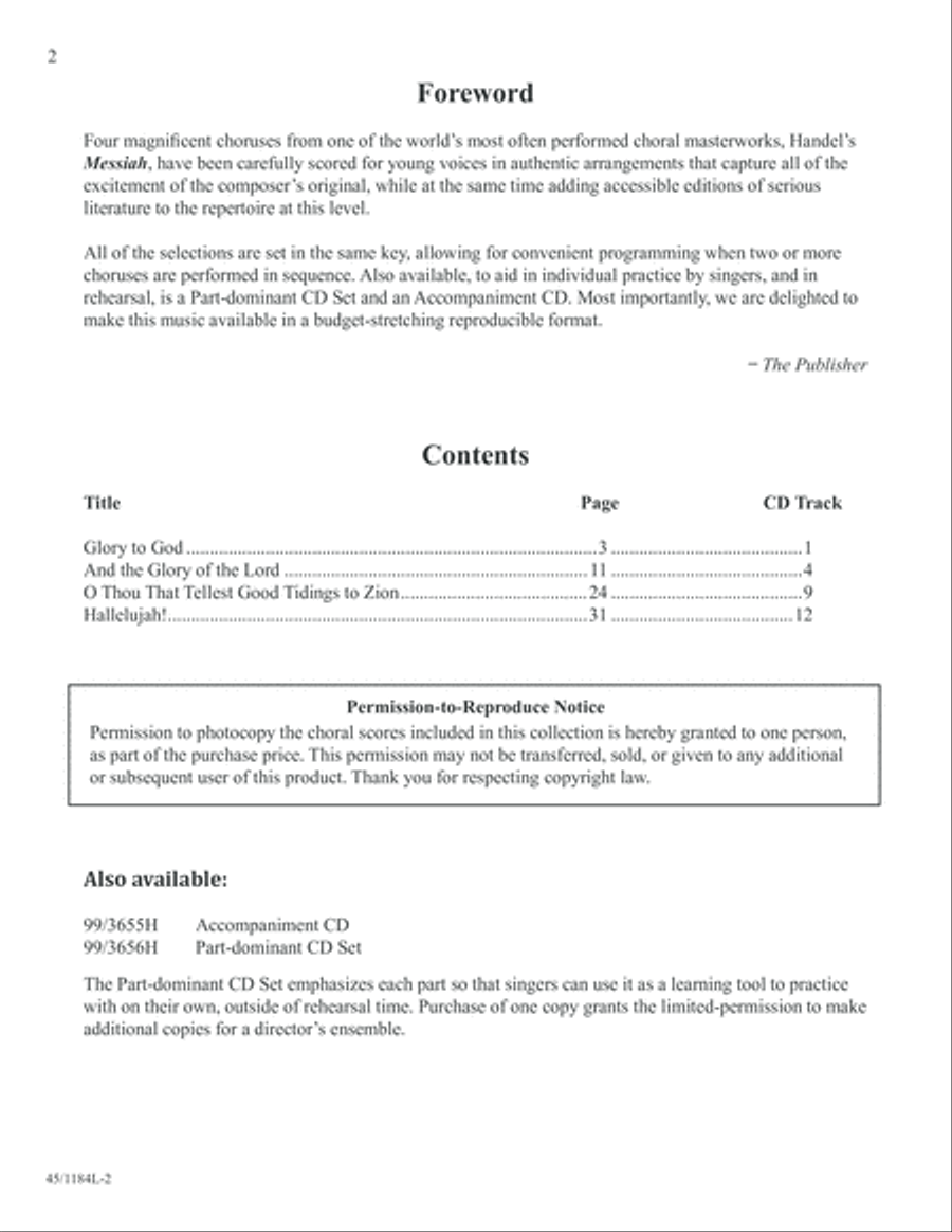 Messiah 3-Part scores gallery preview page 2