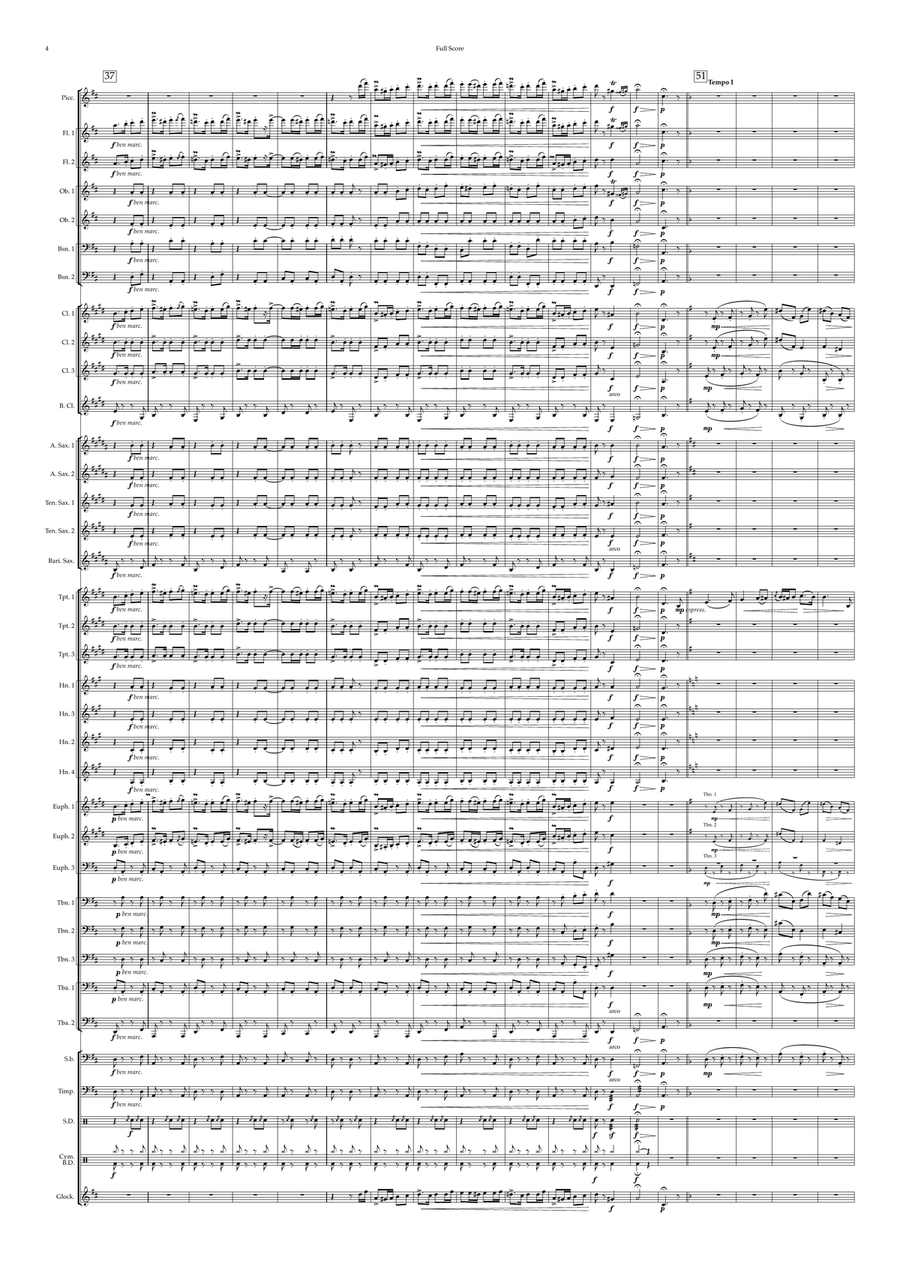 Hungarian Dance No.20 Concert Band scores gallery preview page 4