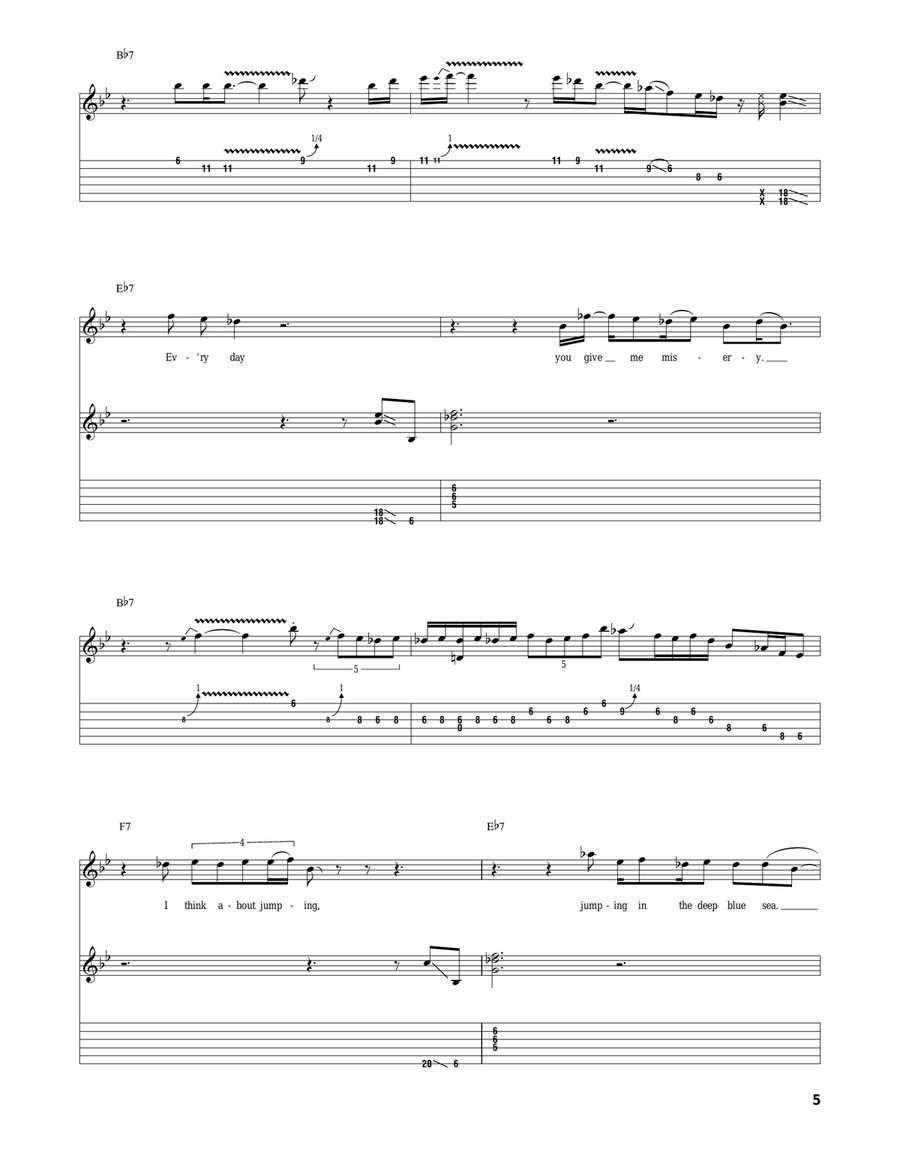 Dengue Woman Blues Acoustic Guitar scores gallery preview page 5