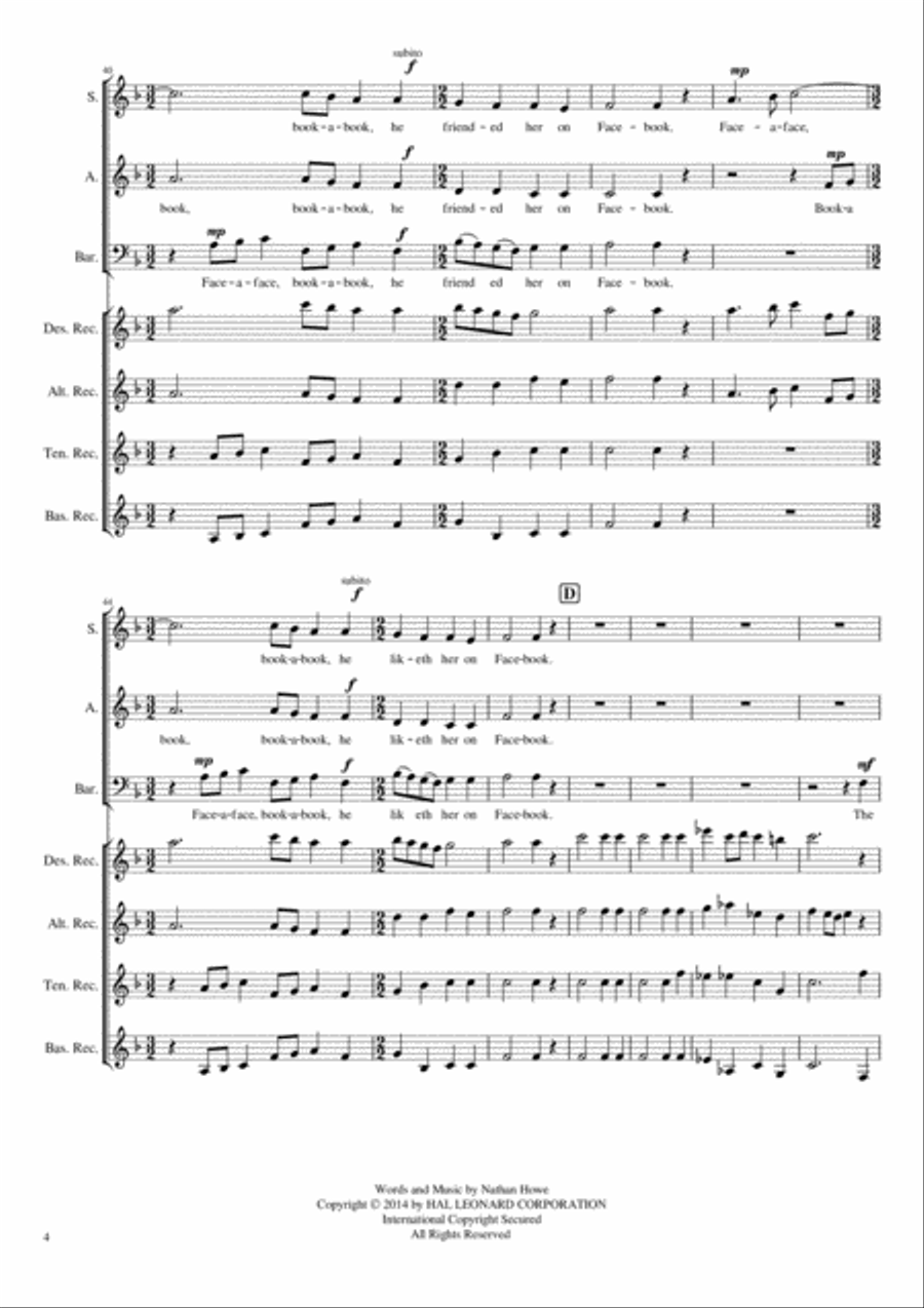 A Social Madrigal Choir scores gallery preview page 4
