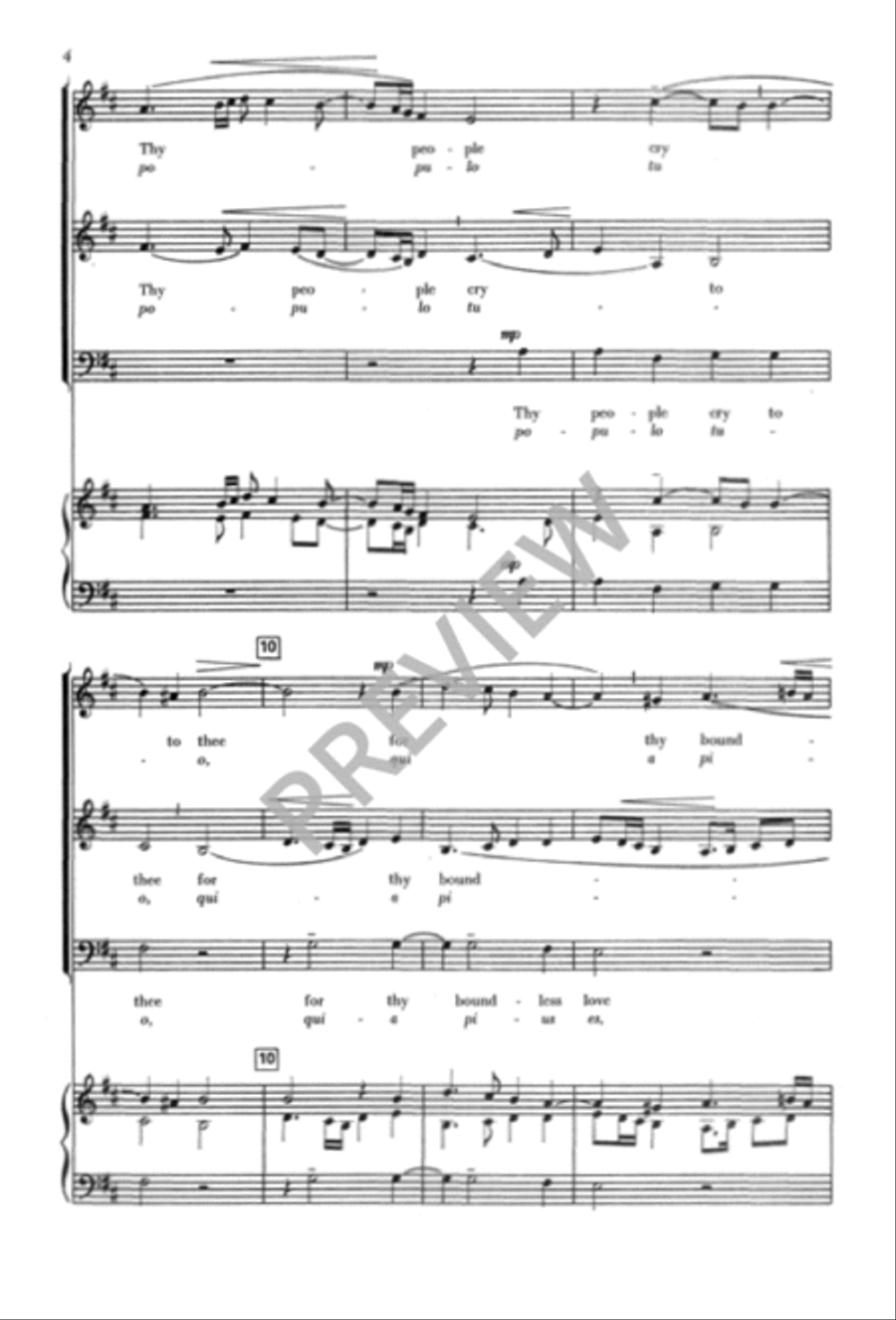 Hear Us, O Lord Hear Us, O Lord 3-Part scores gallery preview page 5