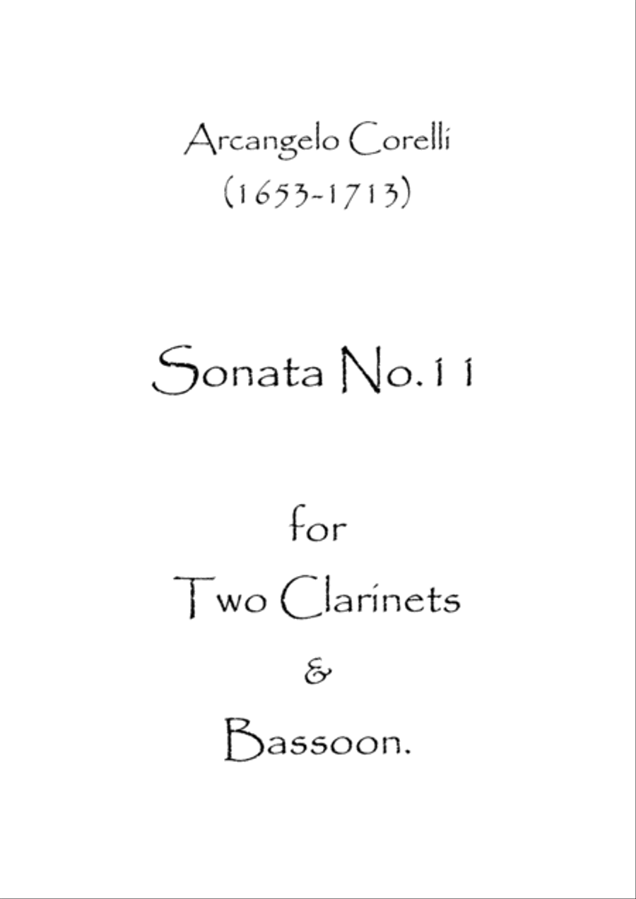 Sonata No.11 Woodwind Trio scores gallery preview page 1