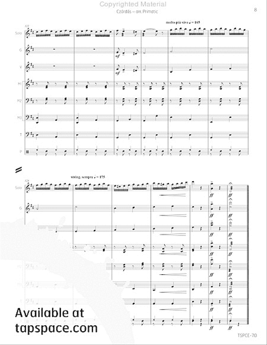 Czardas Percussion Ensemble scores gallery preview page 12