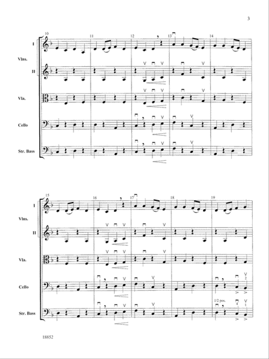 Hickory Variations: Score String Orchestra scores gallery preview page 3