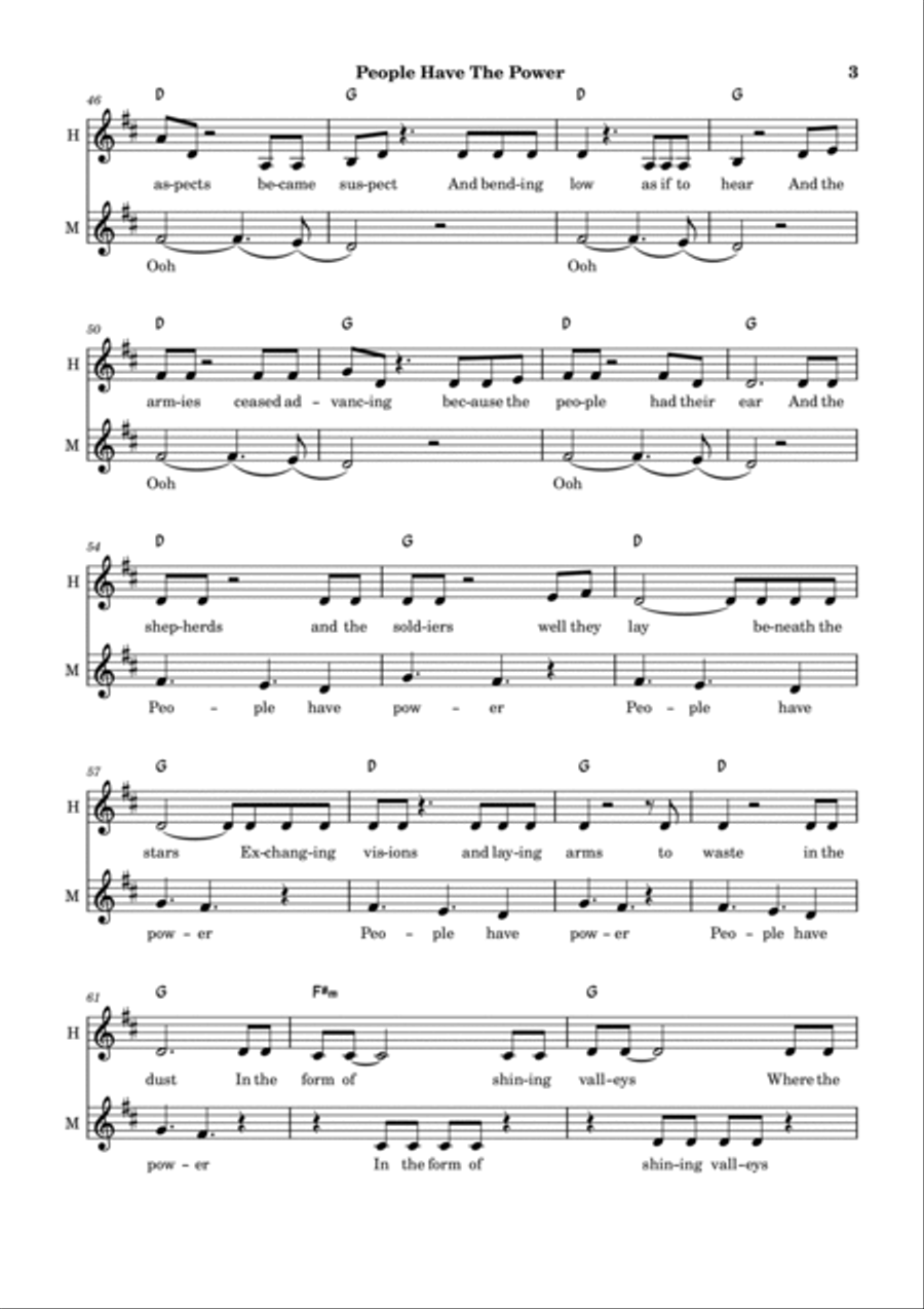 People Have The Power Guitar scores gallery preview page 3