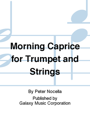 Book cover for Morning Caprice for Trumpet and Strings