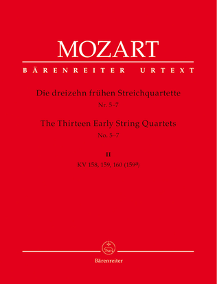 Book cover for 13 Early String Quartets, Volume 2 - Nos. 5-7