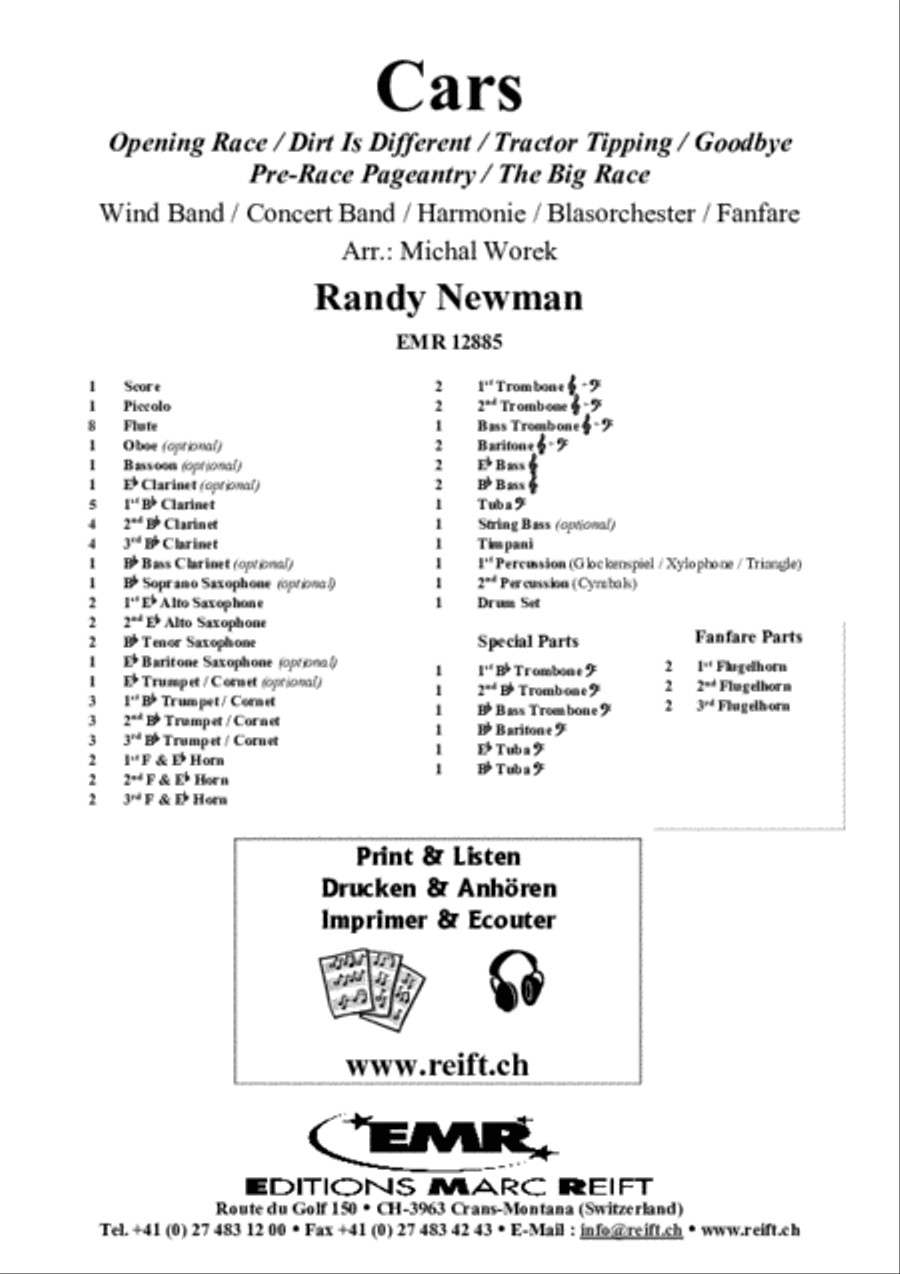 Cars Concert Band scores gallery preview page 2