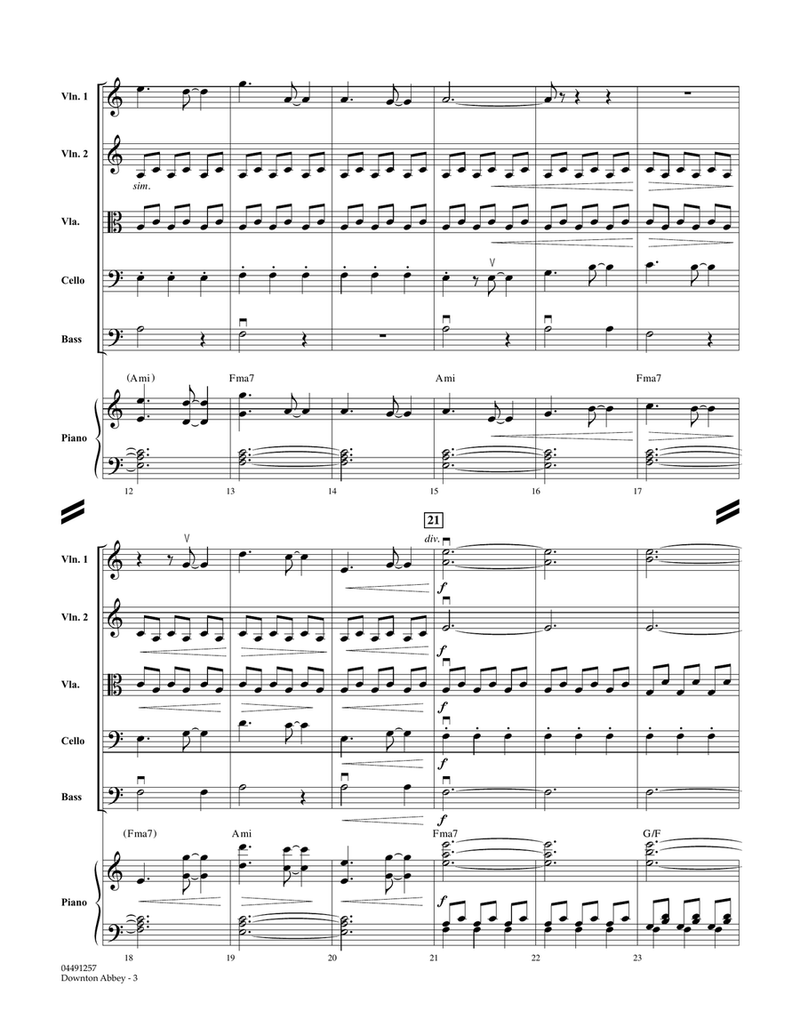 Downton Abbey - Conductor Score (Full Score) Orchestra scores gallery preview page 3