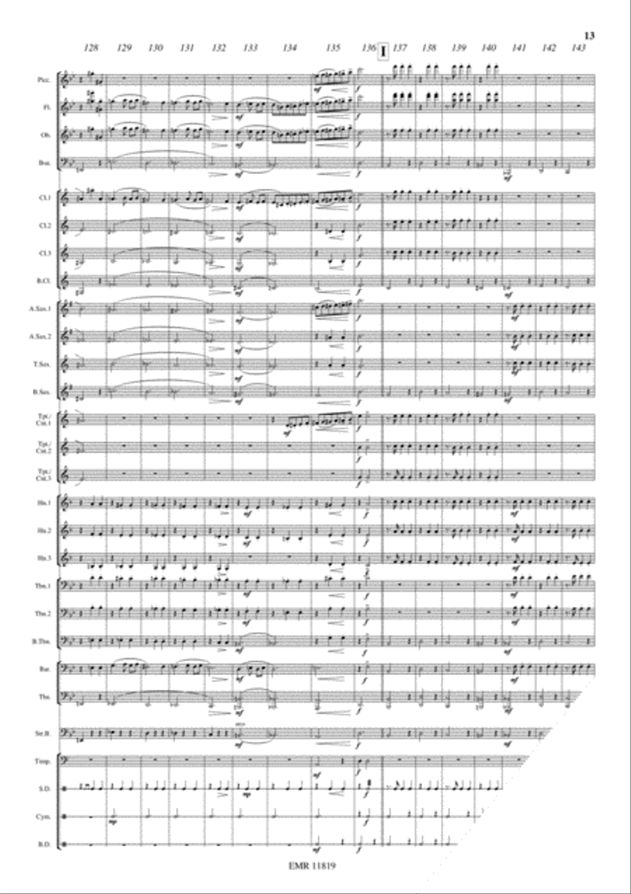 Waltz from Masquerade Concert Band scores gallery preview page 14
