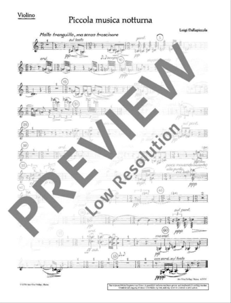 Piccola musica notturna Chamber Orchestra scores gallery preview page 4