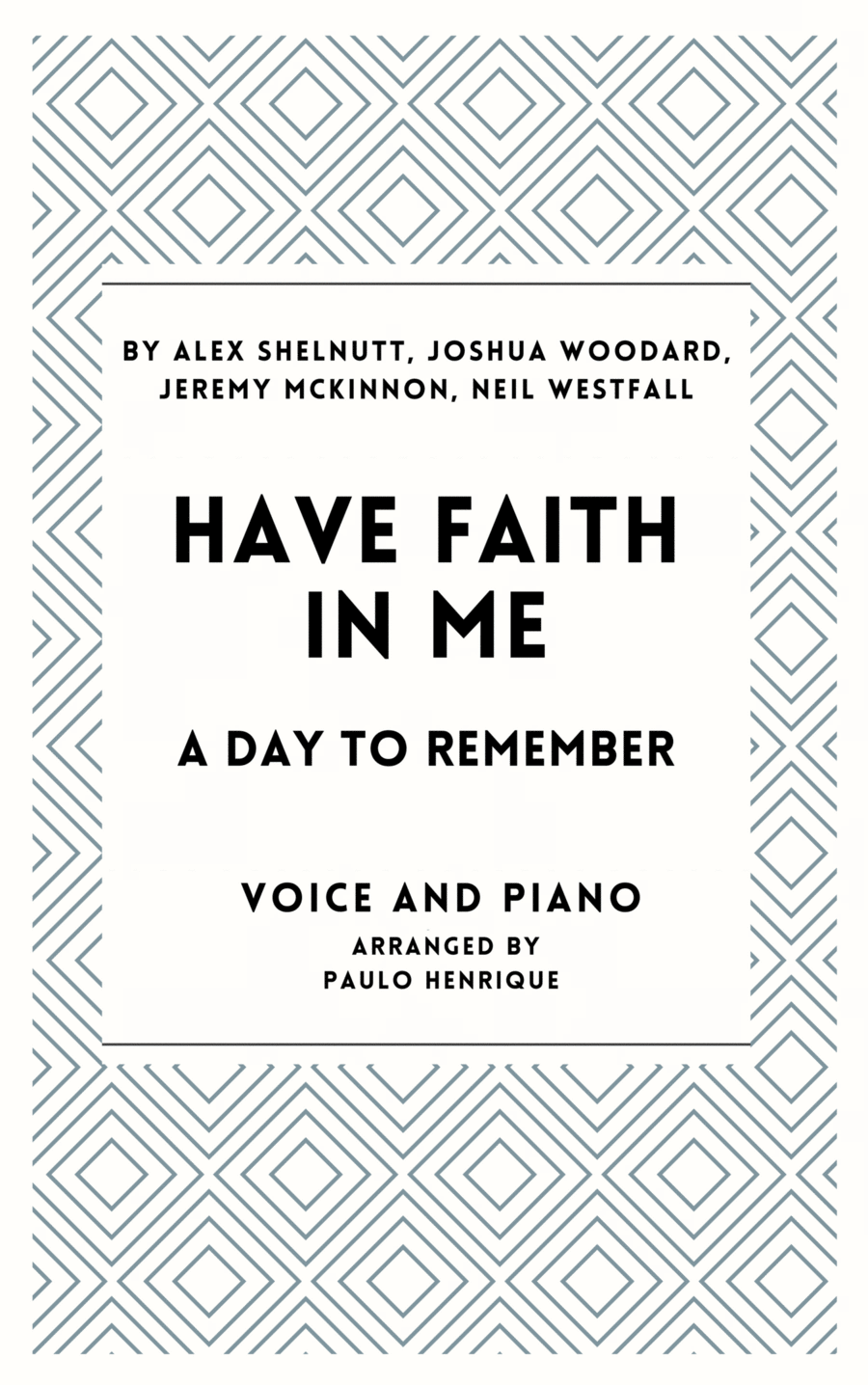 Have Faith In Me Piano, Vocal, Guitar scores gallery preview page 1