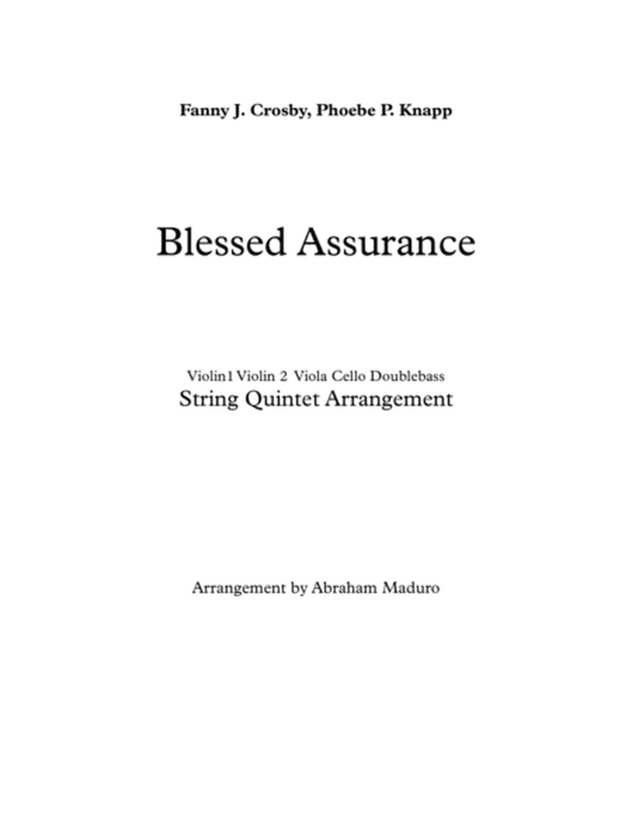 Blessed Assurance String Quintet-Two Tonalities Included image number null