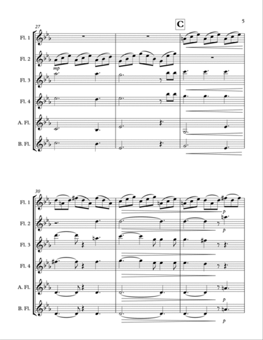 The Lord's Prayer Woodwind Ensemble scores gallery preview page 6