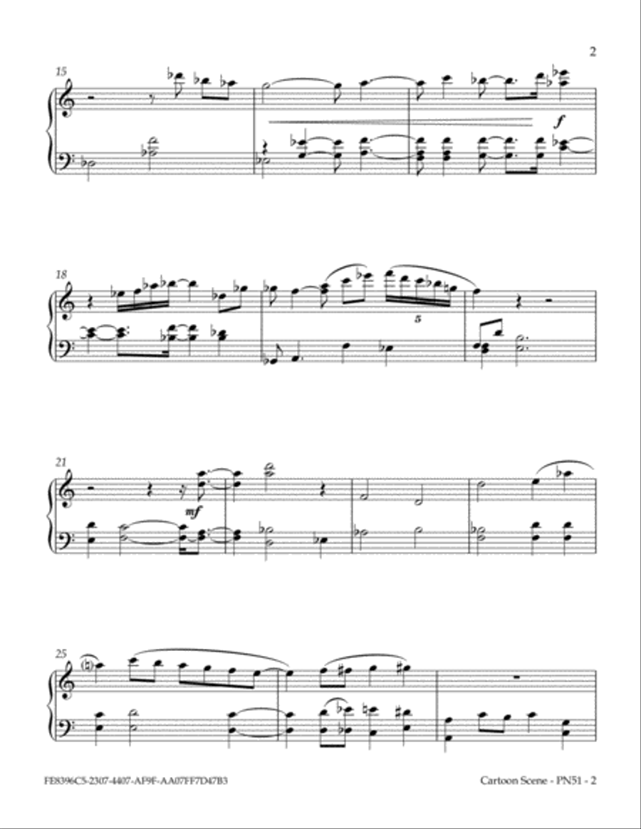 Cartoon Scene Cartoon Scene Piano Solo scores gallery preview page 3