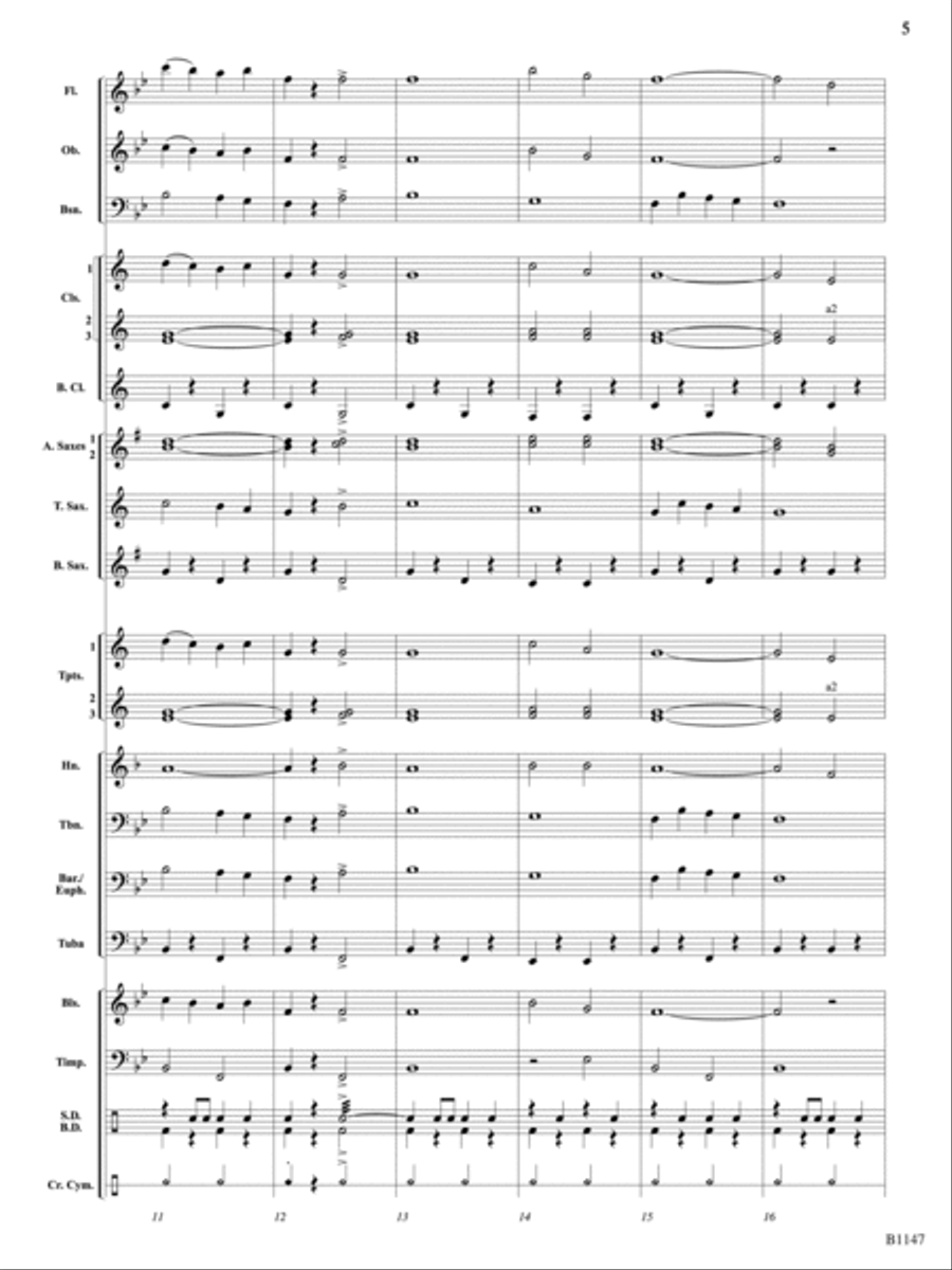 Land of Liberty: Score Concert Band scores gallery preview page 5