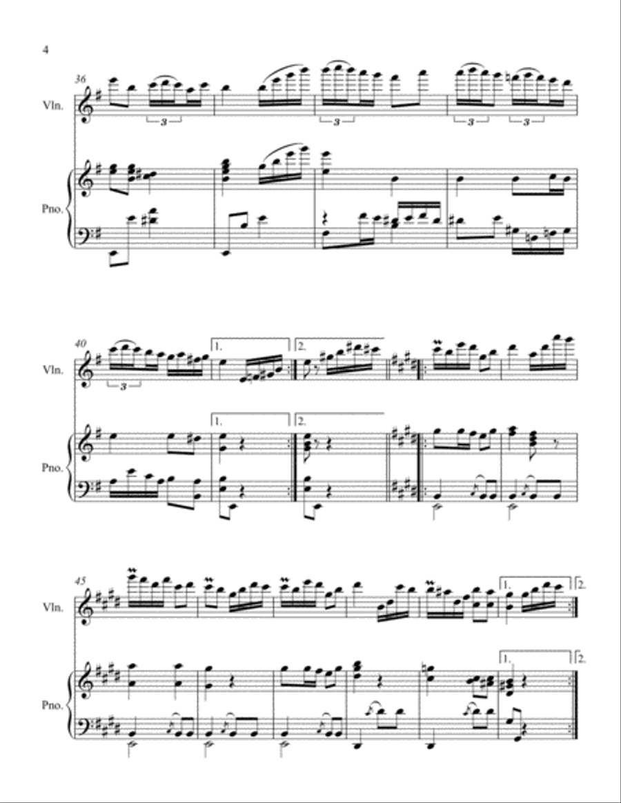 Pavana Violin Solo scores gallery preview page 4
