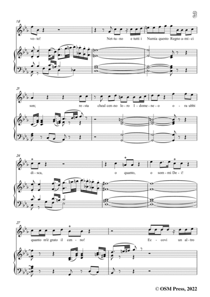 Mozart-Torna la pace al core,in E flat Major,from 'Idomeneom,K.366',for Voice and Piano