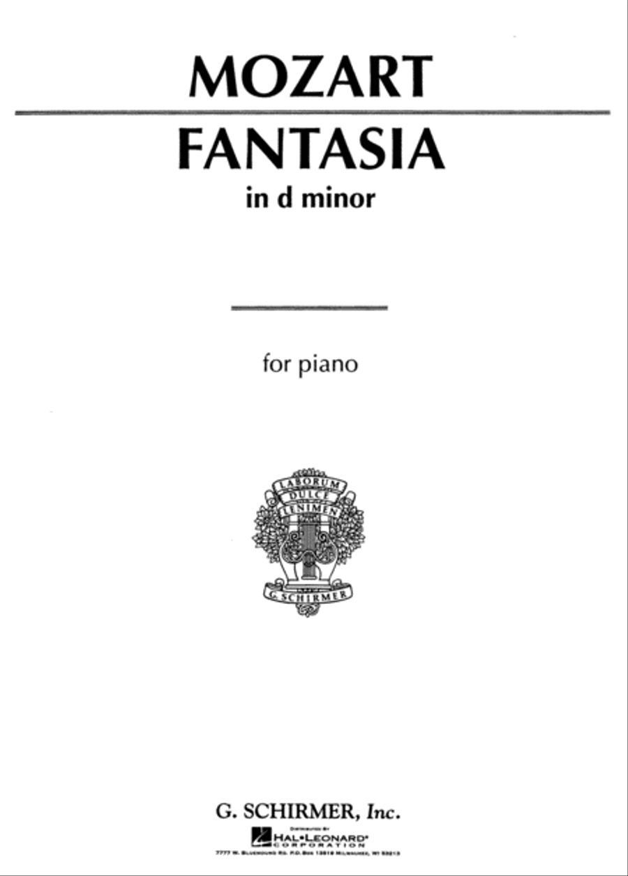 Fantasia No. 1 in D Minor K397 Piano Solo scores gallery preview page 1
