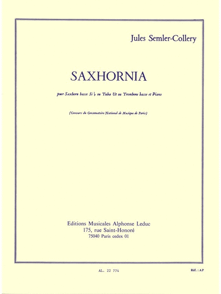 Semler Collery Saxhornia Bass Saxhorn Bb Or Tuba & Piano Book