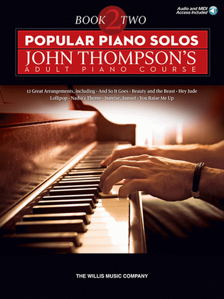 Book cover for Popular Piano Solos – John Thompson's Adult Piano Course (Book 2)