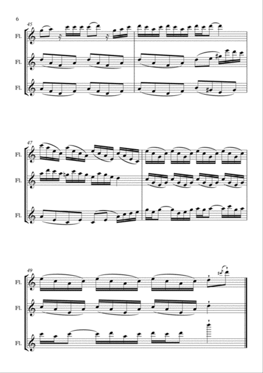 Khang Khaw Khin Kluay for 3 Flutes Flute Trio scores gallery preview page 6