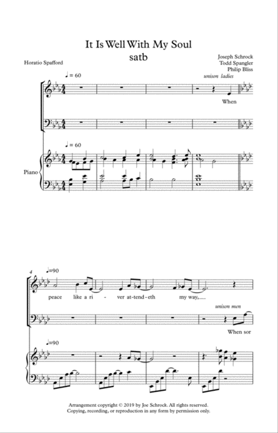 It Is Well With My Soul 4-Part scores gallery preview page 2