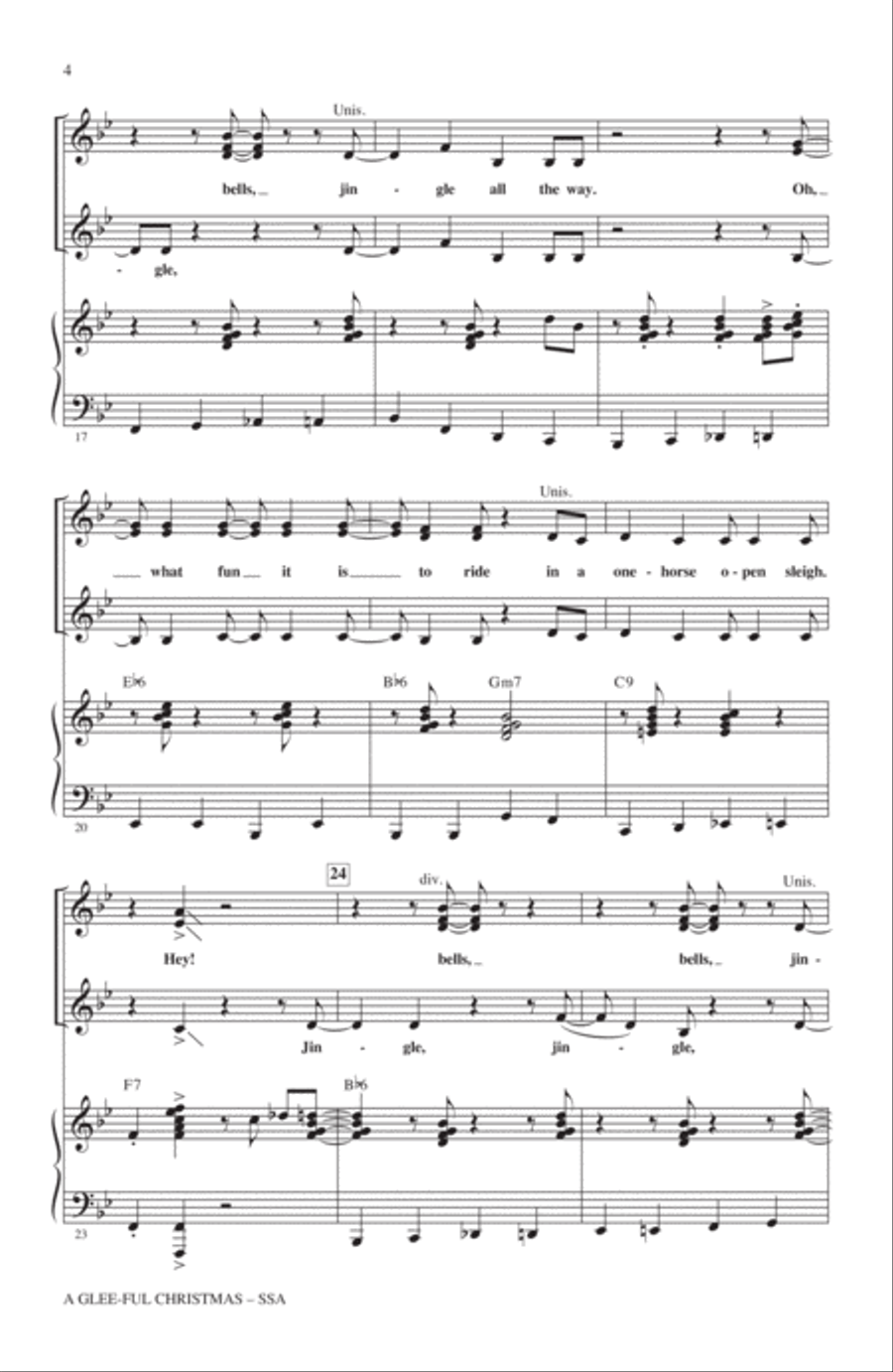 A Glee-ful Christmas (Choral Medley)(arr. Mark Brymer) SSA scores gallery preview page 3