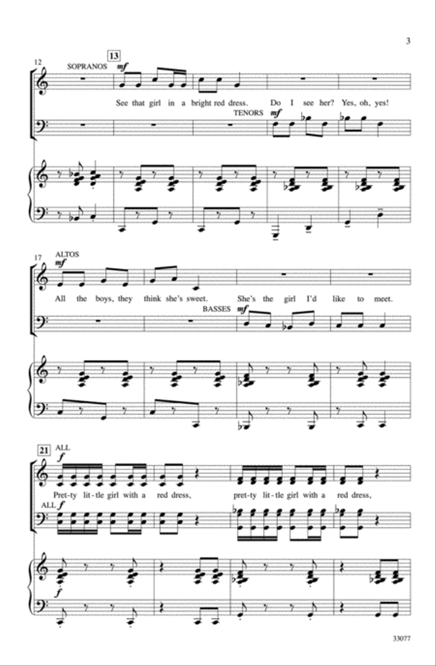 Pretty Little Girl Pretty Little Girl 4-Part scores gallery preview page 3