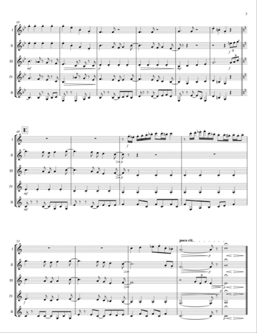Penny Lane Clarinet Quintet scores gallery preview page 4