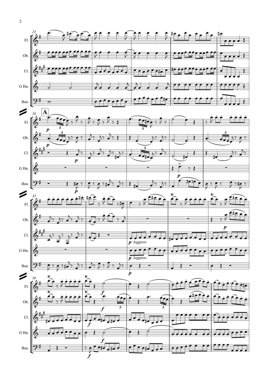 Mozart: Serenade No.13 in G "Eine Kleine Nachtmusik" K.525 Mvt.I Allegro - wind quintet image number null