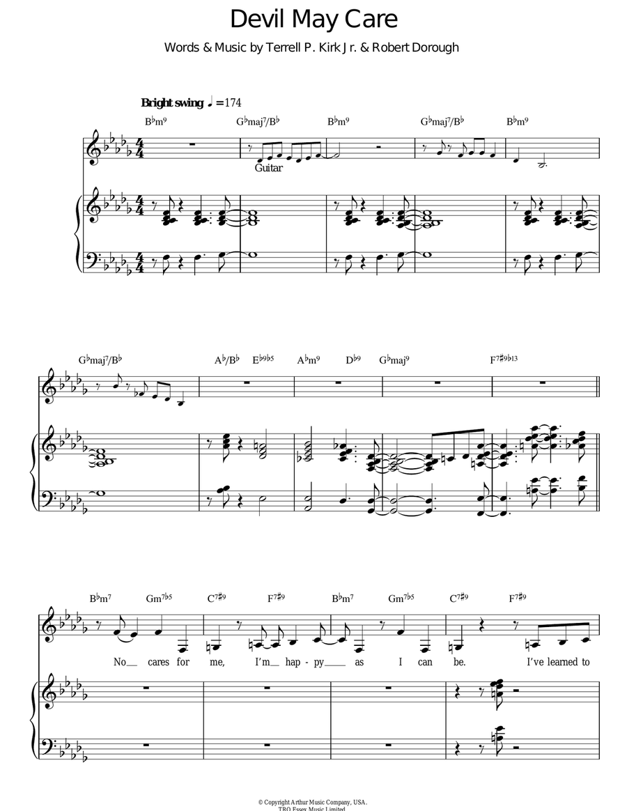 Devil May Care Devil May Care Guitar scores gallery preview page 1