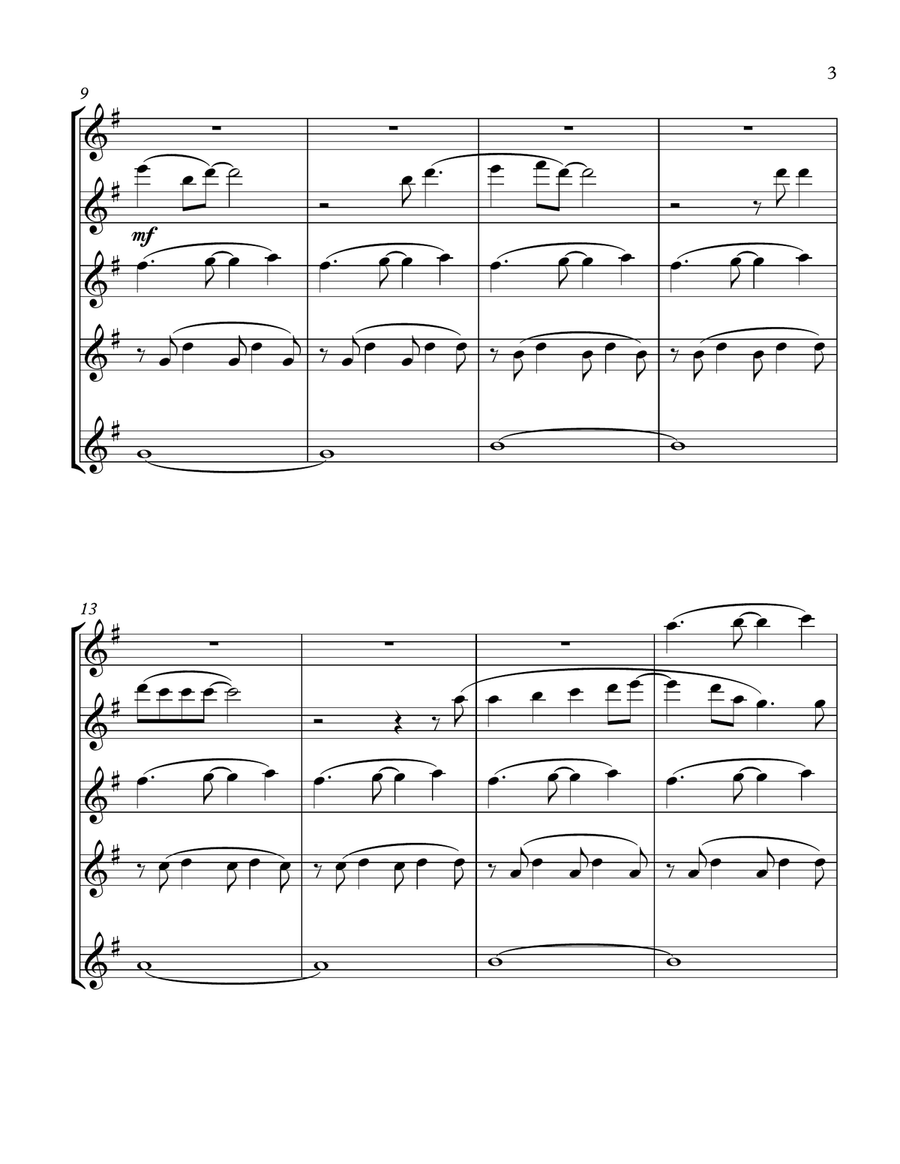 All I Ask Woodwind Ensemble scores gallery preview page 3
