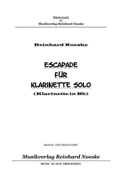 Escapade für Klarinette solo image number null
