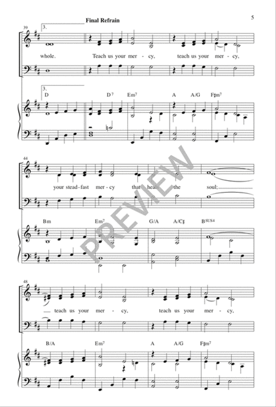 Teach Us Your Mercy 3-Part scores gallery preview page 6