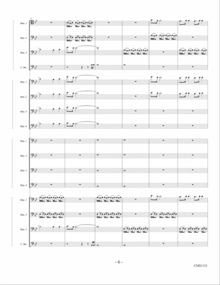 Echo of the Spheres Bassoon Quartet scores gallery preview page 6