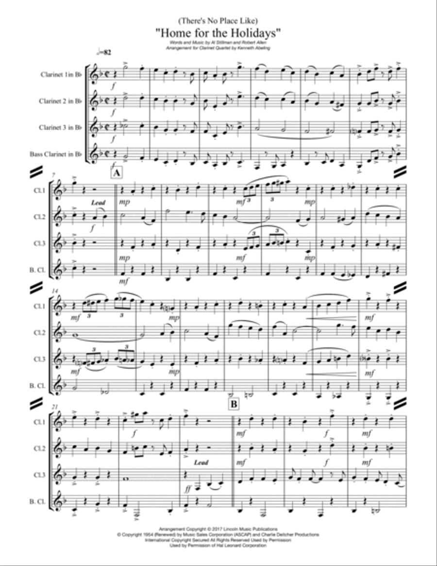 (There's No Place Like) Home For The Holidays Woodwind Ensemble scores gallery preview page 2