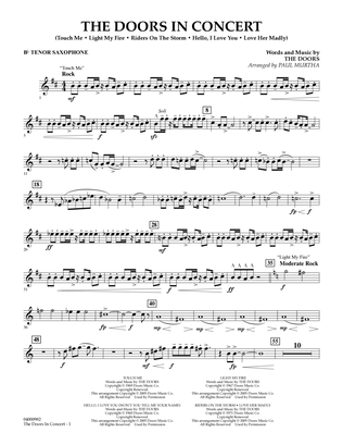 The Doors in Concert (arr. Paul Murtha) - Bb Tenor Saxophone