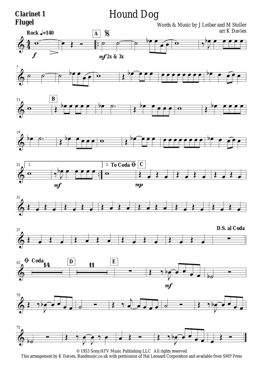 Hound Dog Small Ensemble scores gallery preview page 4