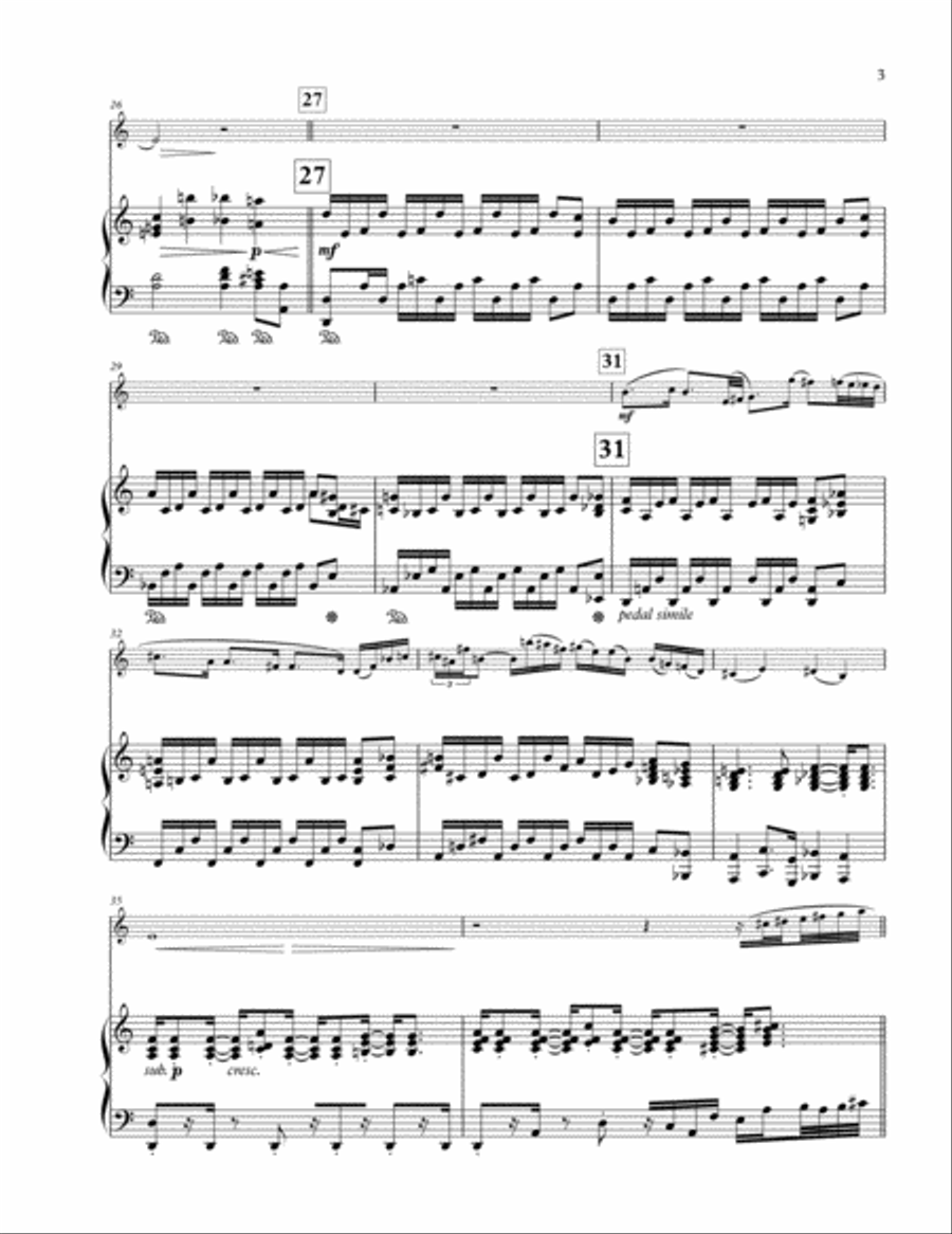 Nocturne for Flugelhorn and Piano Flugelhorn scores gallery preview page 3